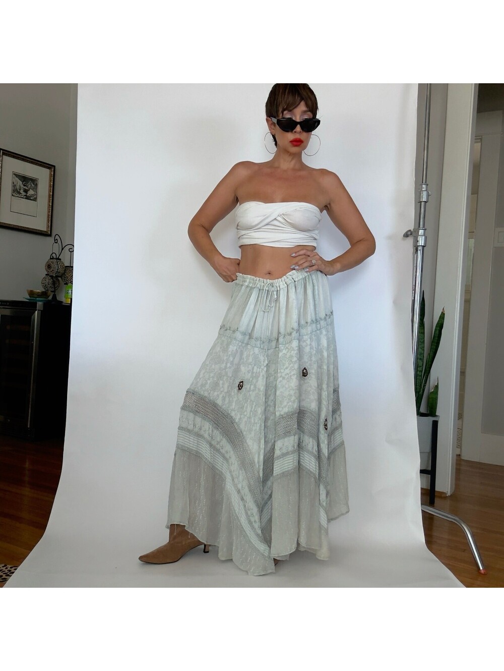 Vintage 90s Boho Maxi Skirt